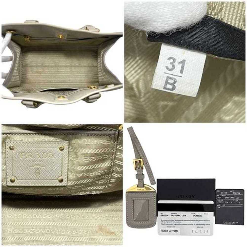 PRADA Cream Leather Saffiano Shoulder Bag - Picture 4 of 11